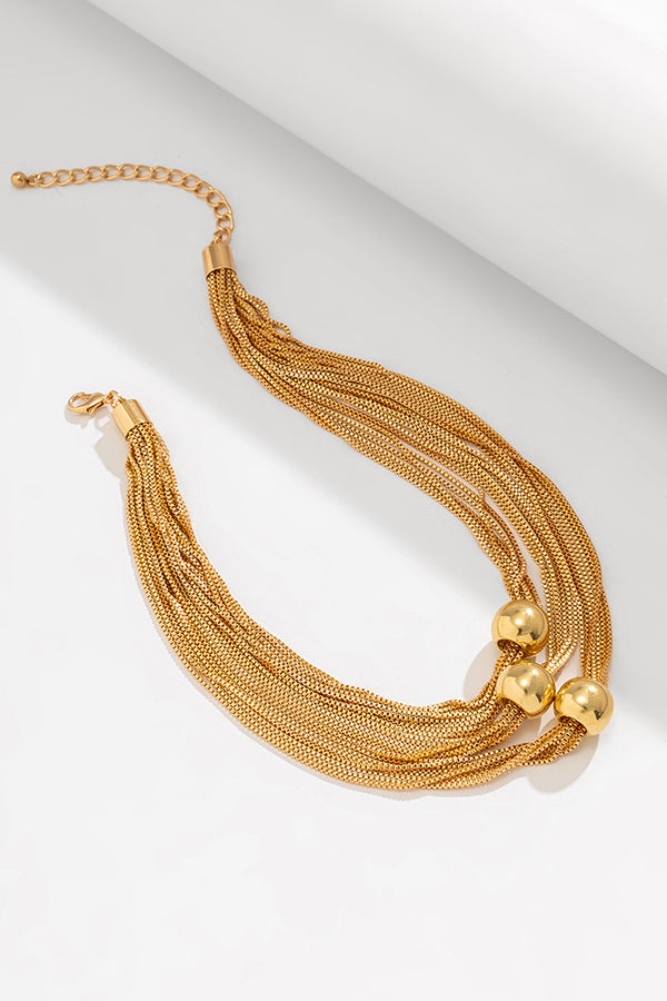 Collier simple à chaîne empilée multi-couches