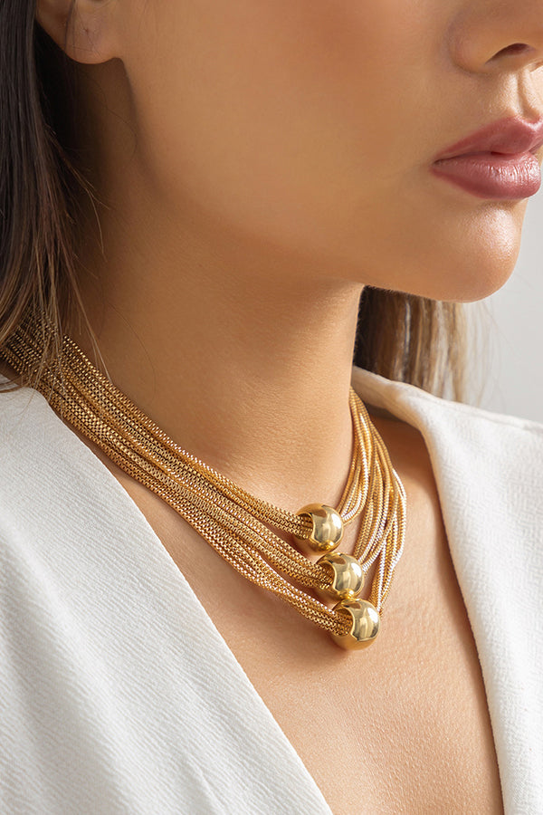 Collier simple à chaîne empilée multi-couches