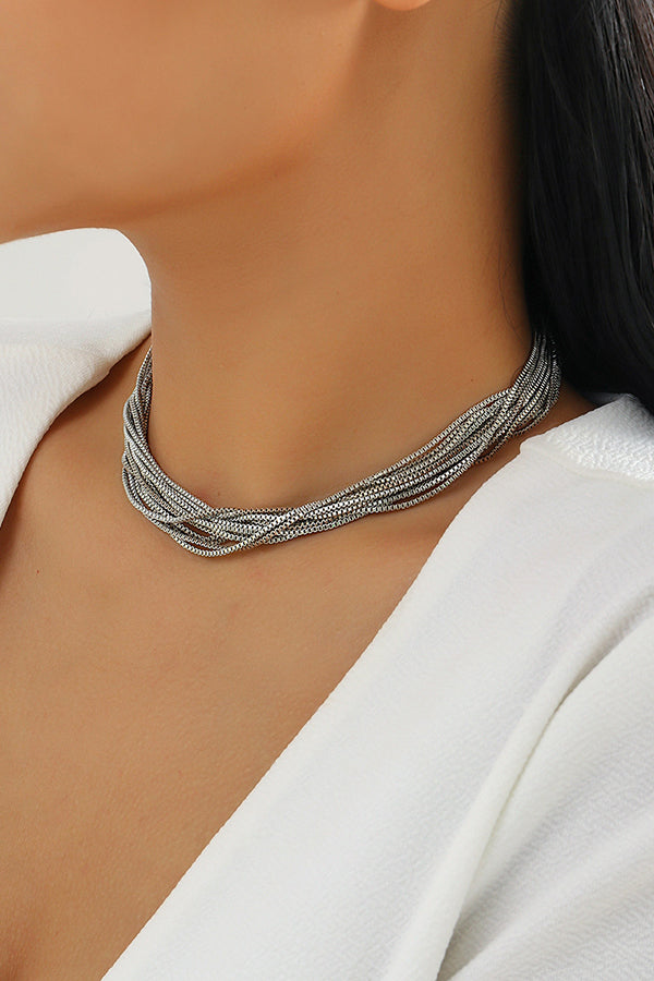 Collier simple à chaîne empilée multi-couches