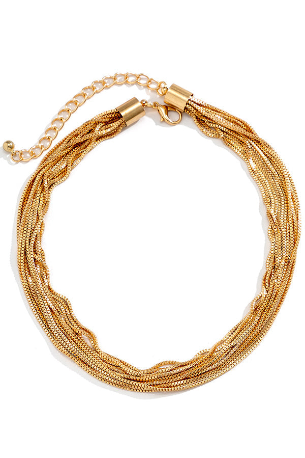 Collier simple à chaîne empilée multi-couches