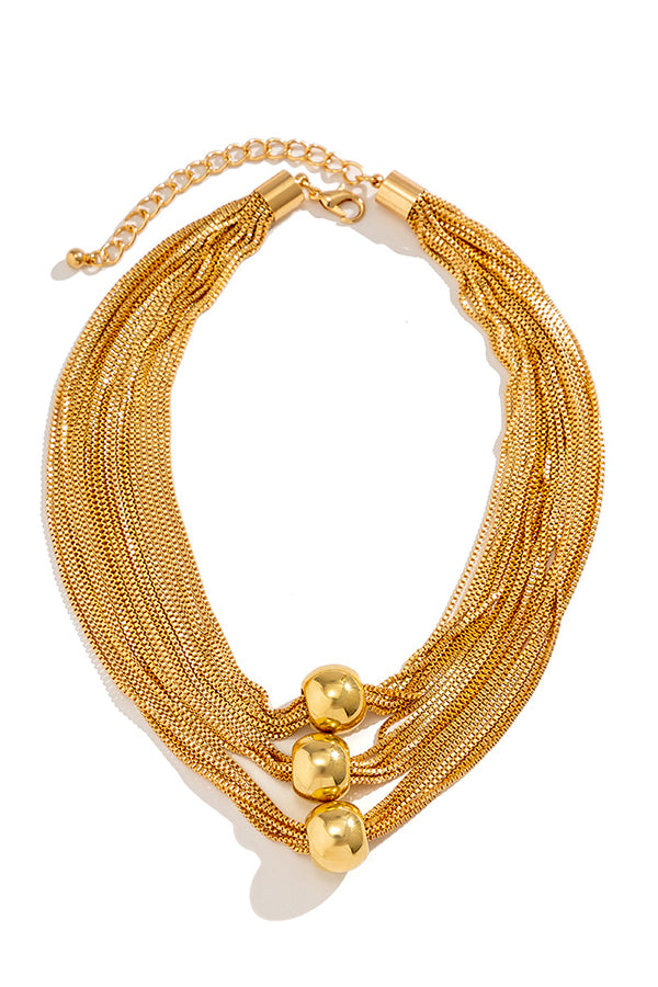 Collier simple à chaîne empilée multi-couches
