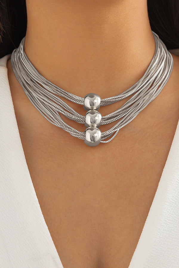 Collier simple à chaîne empilée multi-couches