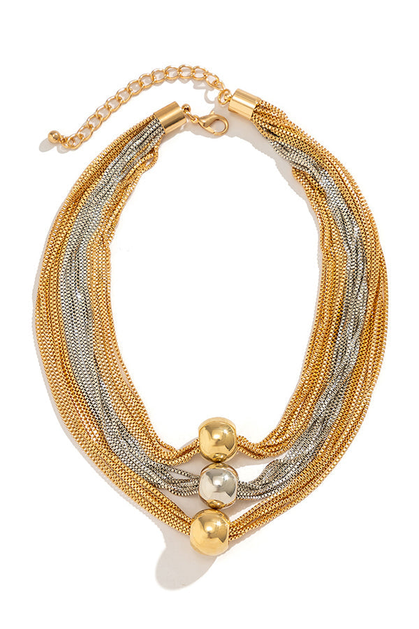 Collier simple à chaîne empilée multi-couches