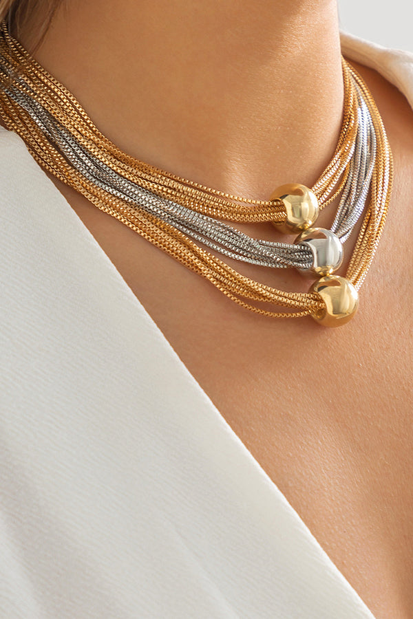 Collier simple à chaîne empilée multi-couches