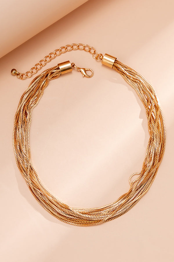 Collier simple à chaîne empilée multi-couches