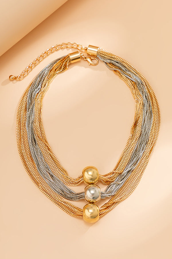 Collier simple à chaîne empilée multi-couches