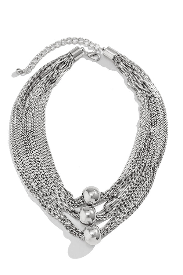 Collier simple à chaîne empilée multi-couches
