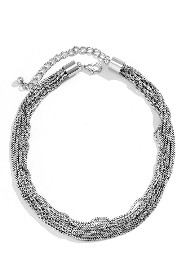 Collier simple à chaîne empilée multi-couches