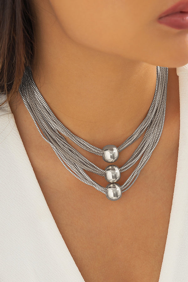 Collier simple à chaîne empilée multi-couches