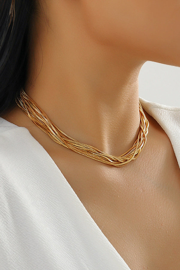 Collier simple à chaîne empilée multi-couches