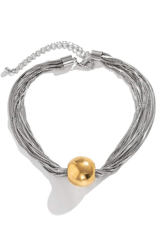 Collier simple à chaîne empilée multi-couches