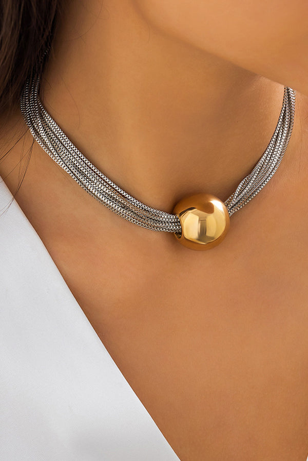 Collier Simple à Chaîne Empilée Multi-Couches