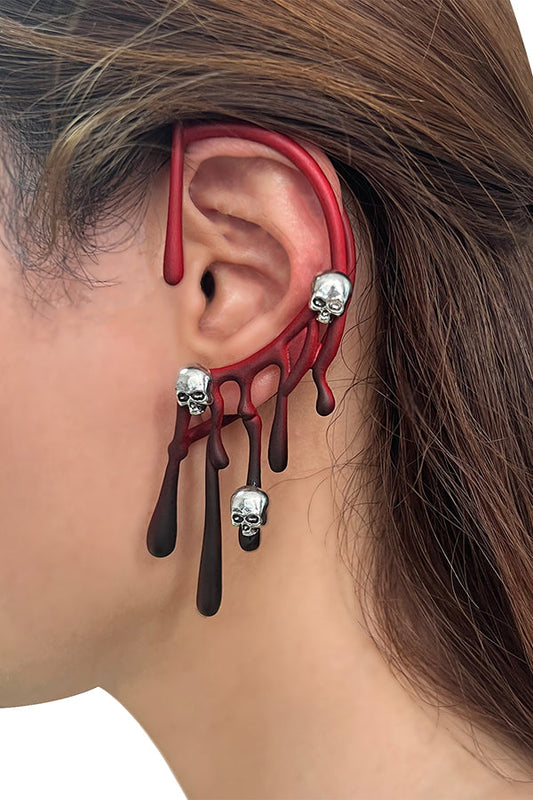 Boucles d'oreilles uniques Halloween Lava Retro Bourgogne