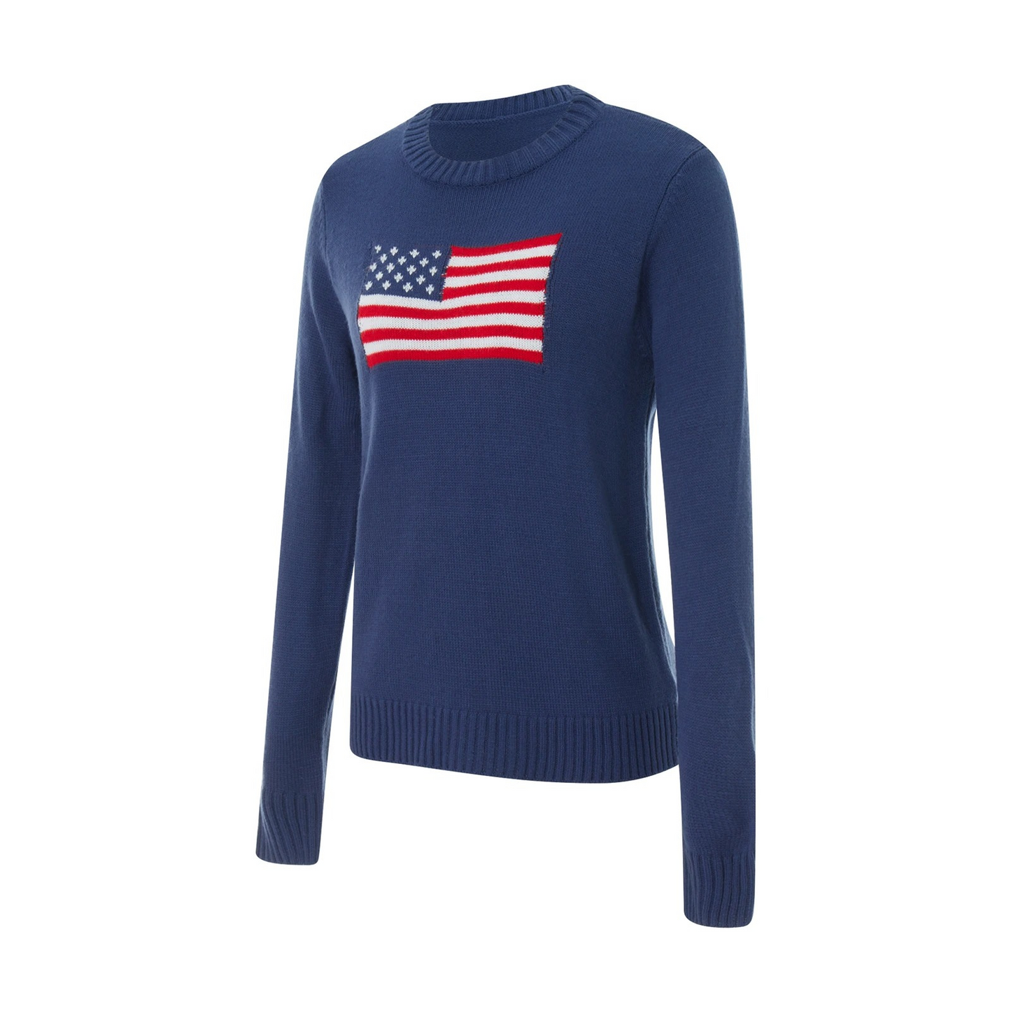 Pull en Tricot avec Détail de Drapeau Américain