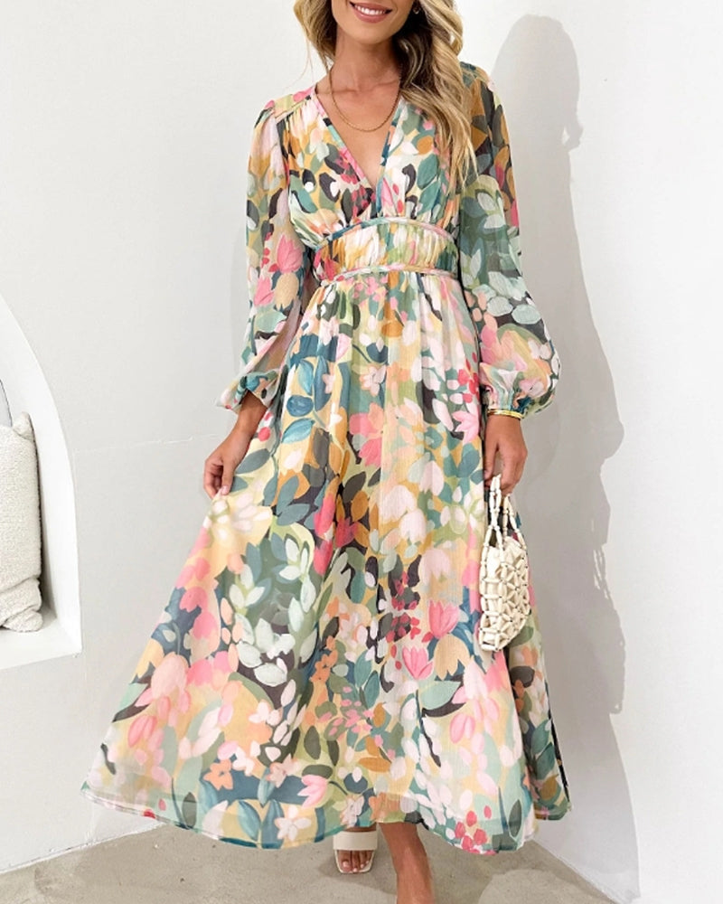 Robe élégante à fleurs