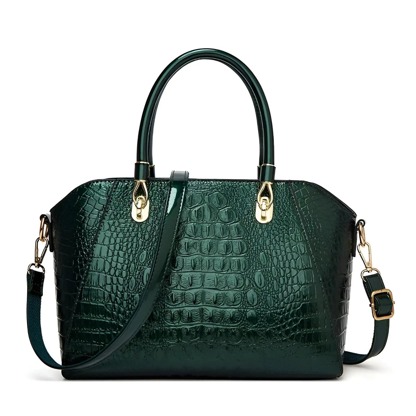 Sac à main en cuir de crocodile pour femmes.