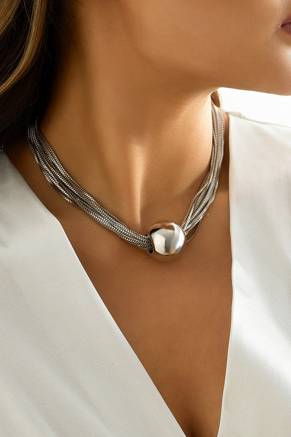 Collier Simple à Chaîne Empilée Multi-Couches