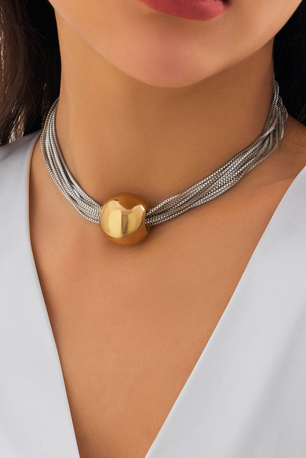 Collier Simple à Chaîne Empilée Multi-Couches